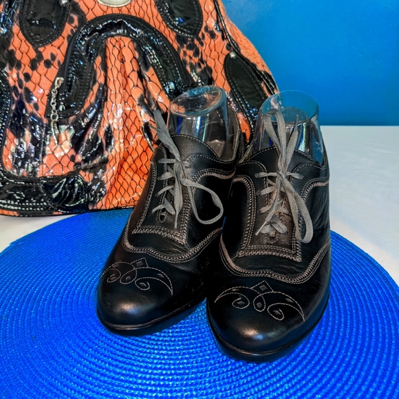 Naot Shoes - Naot Black Lace Up Heeled Shoes-7